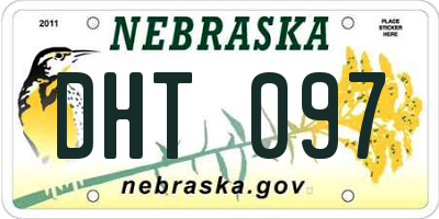 NE license plate DHT097
