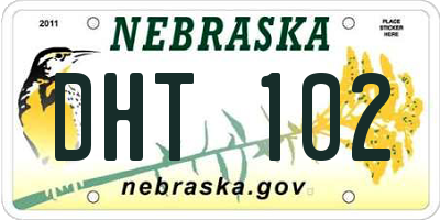 NE license plate DHT102