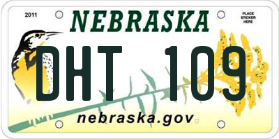 NE license plate DHT109