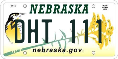 NE license plate DHT111