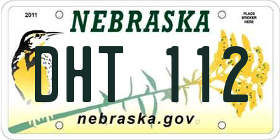 NE license plate DHT112