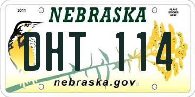 NE license plate DHT114