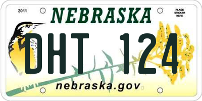 NE license plate DHT124