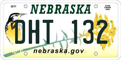 NE license plate DHT132