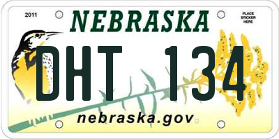 NE license plate DHT134