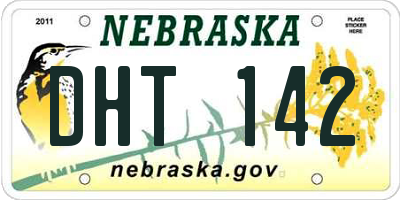 NE license plate DHT142