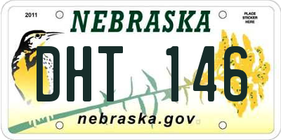 NE license plate DHT146