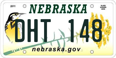 NE license plate DHT148