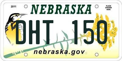 NE license plate DHT150