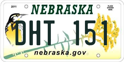 NE license plate DHT151