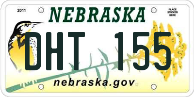 NE license plate DHT155