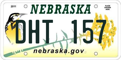 NE license plate DHT157