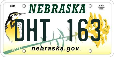 NE license plate DHT163