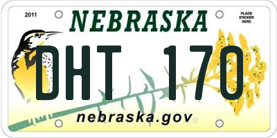 NE license plate DHT170