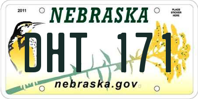 NE license plate DHT171
