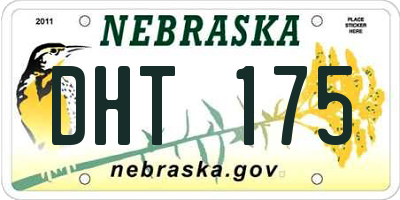 NE license plate DHT175