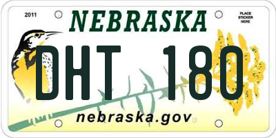 NE license plate DHT180