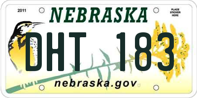 NE license plate DHT183