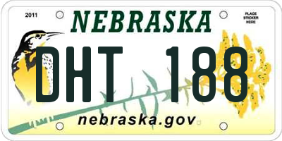 NE license plate DHT188
