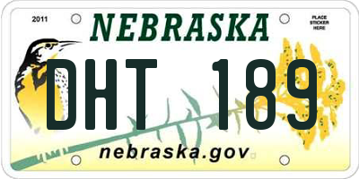 NE license plate DHT189