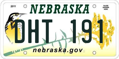 NE license plate DHT191