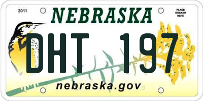NE license plate DHT197