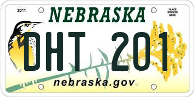 NE license plate DHT201
