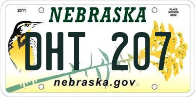 NE license plate DHT207