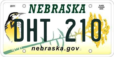 NE license plate DHT210
