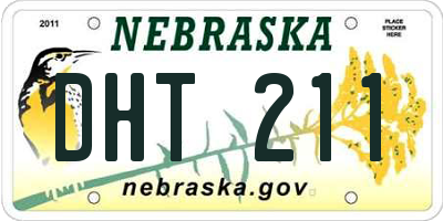 NE license plate DHT211