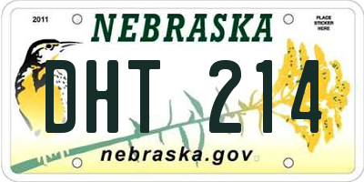 NE license plate DHT214