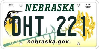 NE license plate DHT221