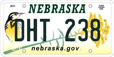 NE license plate DHT238