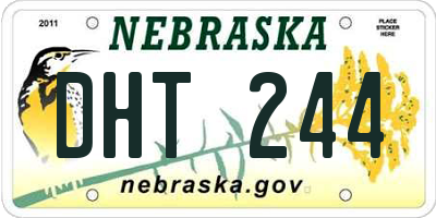 NE license plate DHT244