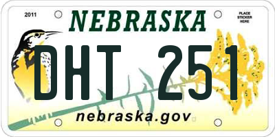 NE license plate DHT251
