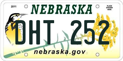 NE license plate DHT252