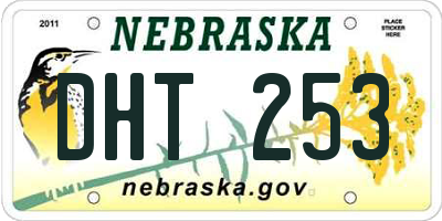 NE license plate DHT253