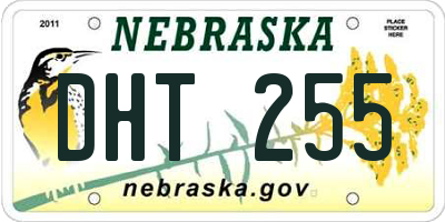 NE license plate DHT255