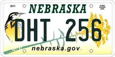 NE license plate DHT256