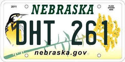 NE license plate DHT261