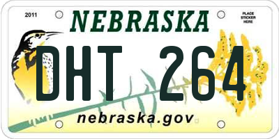 NE license plate DHT264