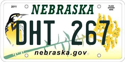 NE license plate DHT267
