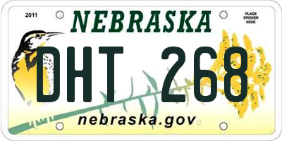 NE license plate DHT268