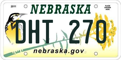 NE license plate DHT270