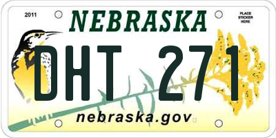 NE license plate DHT271