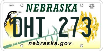 NE license plate DHT273