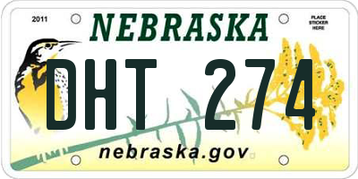 NE license plate DHT274