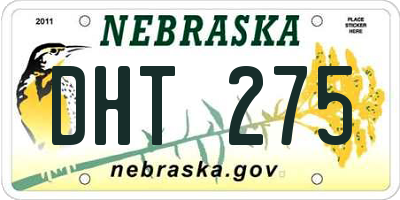 NE license plate DHT275