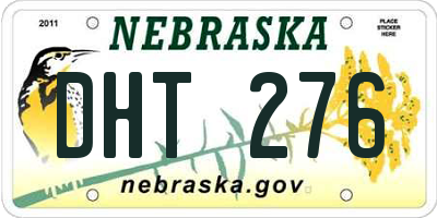 NE license plate DHT276