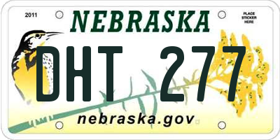 NE license plate DHT277